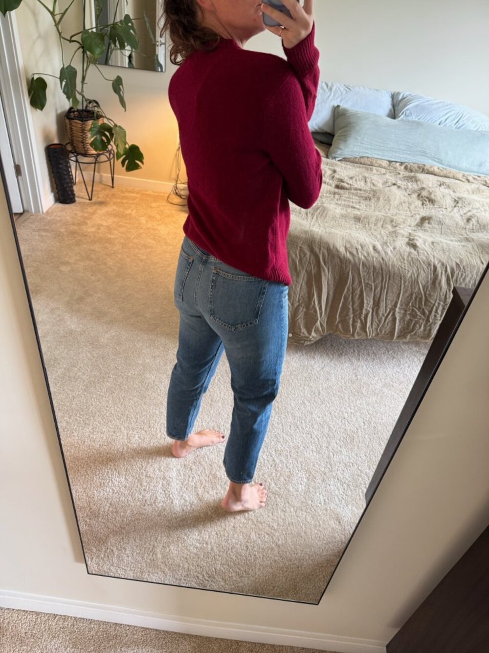 J. Crew Rugged Merino Wool Blend Raspberry Sweater Size Large - Picture 2 of 5